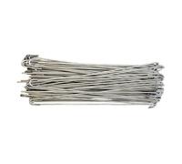 Fenteer Lot de 100 Attaches pour clôture à Mailles losangées, Crochets de Fixation faciles à Utiliser, pour Lattes de clôture pour Chiens, Outils de Fixation, 18cm