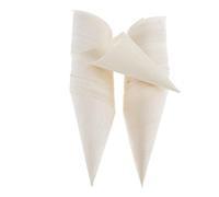 Fenteer Lot de 100 Coupes Cône Crème Glacée Confetti Bonbon Robuste pour Hors-d'œuvre Salades Plaisirs Culinaires. - Bois, 9x13cm