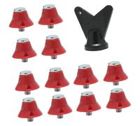Fenteer Lot de 12 crampons de rechange pour chaussures de football, avec clé, pour l'entraînement en salle et en extérieur, Rouge