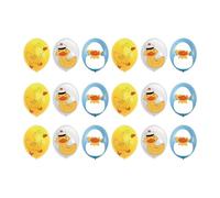 Fenteer Lot de 18 Ballons en Forme de Canard pour Décoration d'anniversaire, pour Salle de Classe, Café