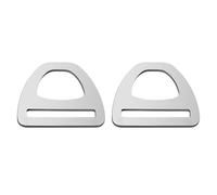 Fenteer Lot de 2 Boucles de Harnais pour Animaux de Compagnie Professionnelles en Acier Inoxydable
