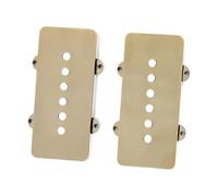 Fenteer Lot de 2 caches de micro humbucker DIY pour guitares, pièces de rechange, accessoires, 12 trous, espacement des pôles de 50 mm/52 mm, Bronze