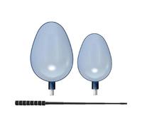 Fenteer Lot de 2 cuillères à Lancer ergonomiques et antidérapantes pour leurres de pêche, avec Canne télescopique pour pêcheur, avec du Blanc