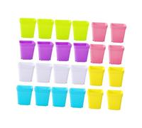Fenteer Lot de 24 Pots de Fleurs et Jardinières pour Fenêtre
