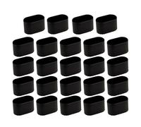 Fenteer Lot de 24 Protections de Sol pour Pieds de Chaise, Silencieuses, Entièrement Enveloppées, Ovales