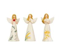 Fenteer Lot de 3 Figurines D'anges Sœurs en Résine, Sculpture pour Vitrine, Entre Filles