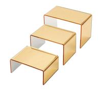 Fenteer Lot de 3 Vitrines Lumineuses En Acrylique pour Bijoux, Desserts et Objets de Collection
