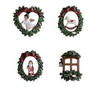Fenteer Lot de 4 breloques de sac décoratives de Noël 2D à suspendre au mur de la chambre