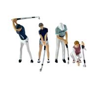 Fenteer Lot de 4 figurines de personnages à l'échelle 1:64, accessoires pour maison de poupée, décorations, dioramas, scènes miniatures