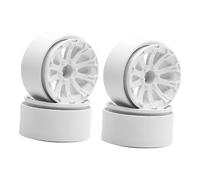 Fenteer Lot de 4 Jantes, Jantes à Rayons de 1,9 Pouce, Accessoires, pièces de Rechange, moyeux de Roue pour Voiture télécommandée à l'échelle, Blanc