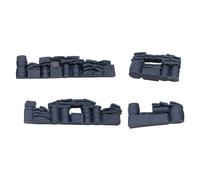 Fenteer Lot de 4 mini- miniatures diorama 1/72, miniatures réalistes vierges, peinture à faire soi-même, ornements en résine, accessoires de scène