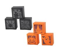 Fenteer Lot de 6 Boîtes de Chocolats en Carton pour Halloween avec Fenêtre Transparente