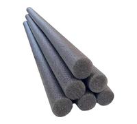 Fenteer Lot de 6 cylindres pour loisirs créatifs, décorations florales, tiges rondes et tubes longs pour scènes, cérémonies, Saint-Valentin, projets de, Noir