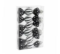 Fenteer Lot de 6 Décorations de Noël, Pendentifs et Petites Boules Brillantes