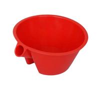 Fenteer Louche D'Arrosage Outil de Jardinage Récipient Multifonction Seau à Terreau avec Encoche pour Manche en Bois Appropriée pour Les Plantes en Pot, Rouge