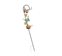 Fenteer Lumière Solaire de Jardin Lampe sur Piquet Balise Décorative Éclairage Papillon en Fer Robuste Adaptée pour Embellir Les Allées et La Pelous, Lumière Colorée