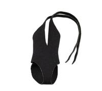Fenteer Maillot de Bain pour Figurine Costume de Collection Justaucorps de Modélisme Vêtements D'Habillage Tendance En Tissu Souple Adapté pour Les Poupées E, Noir