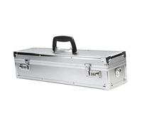 Fenteer Mallette Couteaux Chef en Alliage d'Aluminium, avec Serrure à Combinaison, Coffre Rangement Couteaux Portable avec Compartiments Doublés, Étui Transport, Professionnels (Gris Argenté)