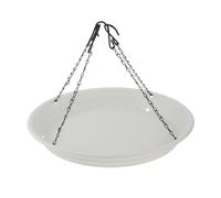 Fenteer Mangeoire à Oiseaux Plateau Suspendu Support Bain Plateforme Facile à Nettoyer en PP Résistant Aux Intempéries Adaptée Aux Amoureux des Oiseaux dans, Blanc