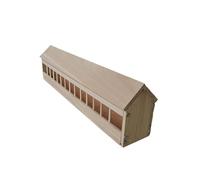 Fenteer Mangeoire à Pigeons Distributeur pour Volaille Auge en Bois Râtelier à Grains avec Barre Unique Anti-salissures Appropriée pour Les Jardins Fermes et, 80cm