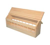 Fenteer Mangeoire Pigeon Récipient Oiseau Trogne Nourriture Volaille Distributeur Bois Accès Rapide Adapté à La Maison Jardin Ferme, M