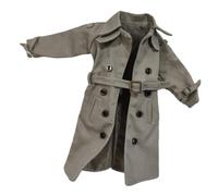 Fenteer Manteau tendance figurine articulée 1/12, accessoires de déguisement, manteau tendance poupée articulée, Gris