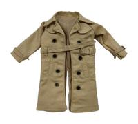 Fenteer Manteau tendance figurine articulée 1/12, accessoires de déguisement, manteau tendance poupée articulée, Kaki
