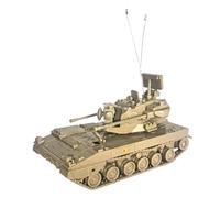 Fenteer Maquette de Char Char Miniature Kit à Assembler Puzzle de Simulation Modèle Militaire avec Emboîtement Rapide Approprié pour La Décoration de Bureau, Jaune 9.2x4.5x5.5cm