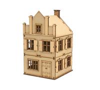 Fenteer Maquettes de bâtiments européens à l'échelle 1/72 - Maison à Monter soi-même - Loisirs créatifs - Puzzle 3D à Assembler - Décoration pour Table de, Style B