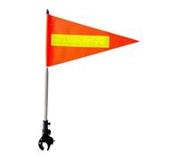 Fenteer Mât de Drapeau pour de Golf Doté d'un Support Résistant Aux Intempéries Tube Télescopique Universel Ajustable Drapeau Orange avec Bandes Ré, Haut Bleu 22x43cm