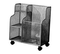 Fenteer Mat Rangement Rack roulettes Support Accessoires Fitness Métal Organisateur Mobilité Compact Adapté à La Salle de Sport Organisation Maison, Noir
