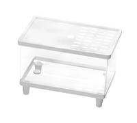 Fenteer Mini Terrarium Reptile pour Reptiles et Amphibiens avec Couvercle Transparent Ventilation Supérieure Entretien Facile Convient Aux Serpents Lézards G, Blanc, 30 Cm X 19.5 Cm X 21