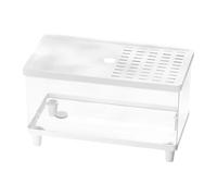 Fenteer Mini Terrarium Reptile pour Reptiles et Amphibiens avec Couvercle Transparent Ventilation Supérieure Entretien Facile Convient Aux Serpents Lézards G, Blanc, 40 Cm X 21.5 Cm X 23
