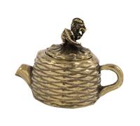 Fenteer Mini Théière Sculptée, Artisanat Chinois Robuste pour Armoire de Chambre, Pendaison de Crémaillère