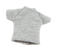 Fenteer Miniature Shirt Accessoire de Vêtement pour Figurine Homme Modèle 1/12 Haut Manches Courtes En Tissu Adapté Aux Créations de Scènes Décoratio, Gris