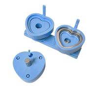 Fenteer Modèle de matrice pour machine à badges et boutons, matrice interchangeable en forme de cœur pour médailles événementielles, Bleu Clair