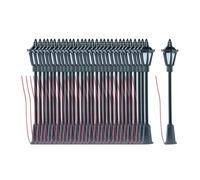Fenteer Modèle réduit de lampadaire miniature à l'échelle 1:87 pour table à sable, 30 Pièces