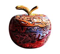 Fenteer Moderne Dessin Coloré Apple Résine Sculpture Creative Graffiti Simulation Apple Art Statue Décor À La Maison Cadeau d'anniversaire - 20x20x20cm