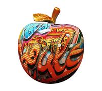 Fenteer Moderne Dessin Coloré Apple Résine Sculpture Creative Graffiti Simulation Apple Art Statue Décor À La Maison Cadeau d'anniversaire - 15.5x11x12.5cm