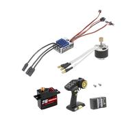 Fenteer Moteur avec ESC de remplacement et récepteur servo 21G pour MN99S MN82 échelle 1/12, or