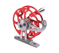 Fenteer Moulinet de Pêche Tout Métal Aluminium Alliage Roue de Pêche Accessoires D'Équipement Cerclage Céramique Système de Traînée Robuste Adapté à La Pêche, Rouge