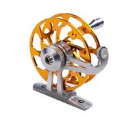 Fenteer Moulinet de Pêche Tout Métal Aluminium Alliage Roue de Pêche Accessoires D'Équipement Cerclage Céramique Système de Traînée Robuste Adapté à La Pêche, Or