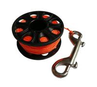 Fenteer Moulinet de Plongée Fil 30m Doigt Clip Double Extrémité Acier Inoxydable Adapté Navigation Sécurité Plongée Loisirs Photographie sous-Marine, Orange