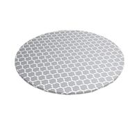 Fenteer Nappe Imperméable Table Ronde Housse Vinyle Bord Élastique Revêtement Flanelle Protection Anti-taches Nettoyage Facile Convient Intérieur Extérieur Cu, 152 Cm