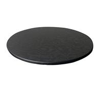 Fenteer Nappe Ronde de Table Élastique Ajustée, Couverture Antidérapante Imperméable Nappe 110-120 cm Résistante à Crasse, Noir