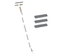 Fenteer Nettoyeur de Vitres Raclette Lave Vitre Laveur de Fenêtres Grattoir pour Verre avec Pulvérisateur et Perche Télescopique Convient pour Les Miroirs et, 3 Cotons-tiges