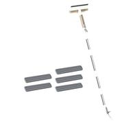 Fenteer Nettoyeur de Vitres Raclette Lave Vitre Laveur de Fenêtres Grattoir pour Verre avec Pulvérisateur et Perche Télescopique Convient pour Les Miroirs et, 5 Cotons-tiges