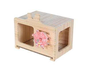 Fenteer Nichoir Maison pour Oiseaux Cabane en Bois Habitat pour Perroquets Accessoire de Volière Au Design Mignon en Forme de Télévision Adapté pour Le Jeu E, S