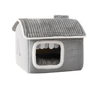 Fenteer Nid pour Chat et Animal de Compagnie, Niche Chaude pour Animal de Compagnie, Coussin intérieur avec Coussin Amovible, lit pour Chat et Chien, Niche, M