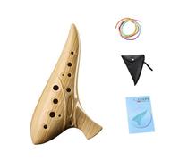Fenteer Ocarina 12 Trous En Do, étui de Transport, élégant et Léger, Objet de Collection avec Recueil de Chansons, Piccolo pour Mélomanes Débutants, Brun